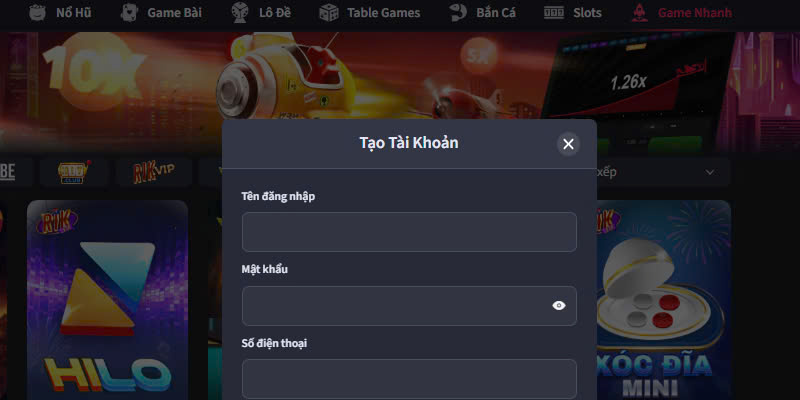 Đăng ký TX88 để tham gia game nhanh